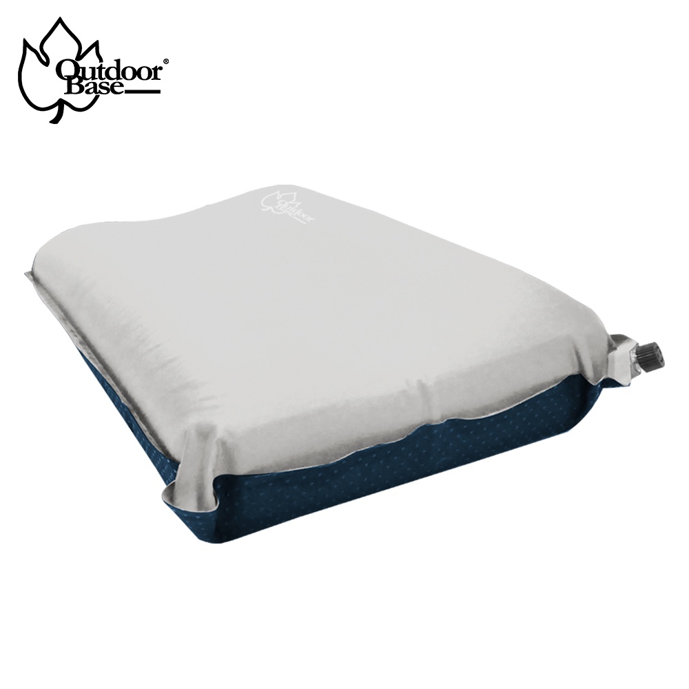 【Outdoorbase】3D舒壓輕量自動充氣枕頭 (辦公室靠枕 輕量充氣枕頭 TPU旅行充氣枕）