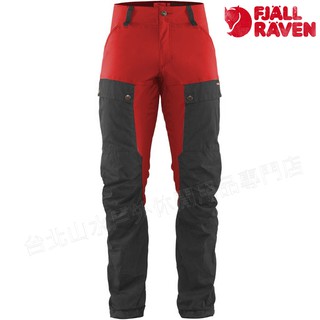 Fjallraven 小狐狸彈性耐磨長褲/登山褲 男 Keb 2019版 85656R 018-335 灰/紅 特價