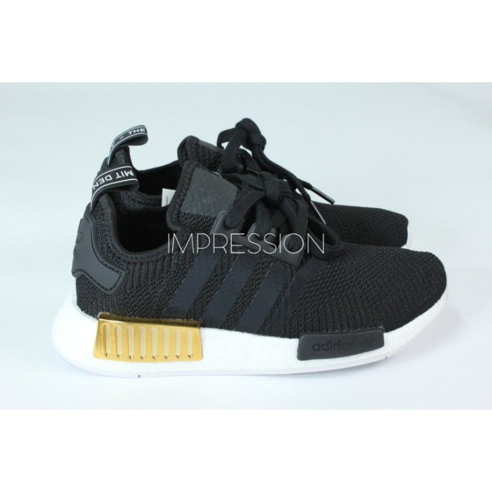 【IMPRESSION】Adidas Originals NMD R1 BOOST 愛迪達 黑金 黑色 EG6702