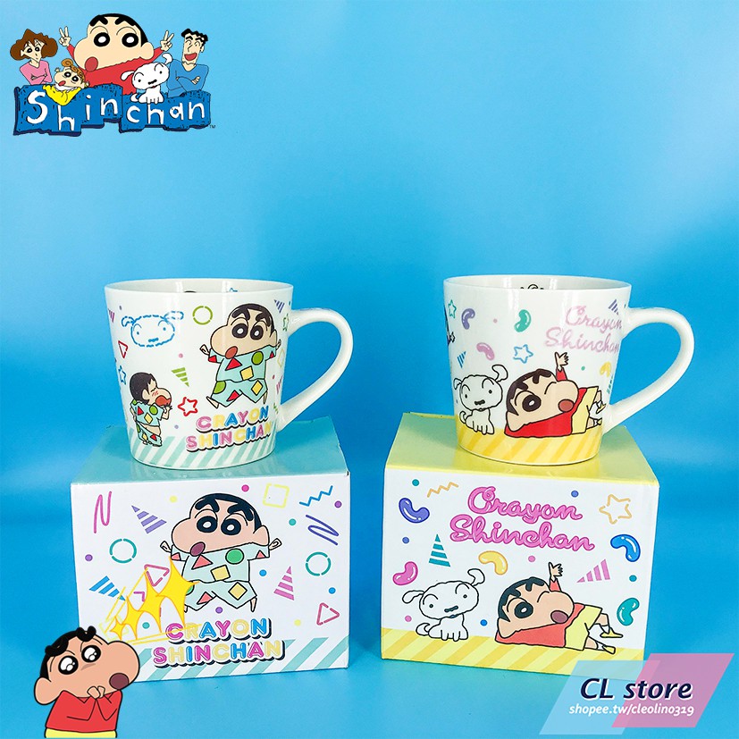 日本出口蠟筆小新馬克杯睡衣款蠟筆小新陶瓷杯情侶對杯盒裝 蝦皮購物