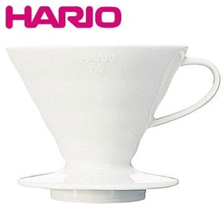 我的咖啡時光 HARIO 有田燒 V60 VDC-02W 錐型陶瓷濾杯 含100入錐型濾紙 1~4人份 日本製