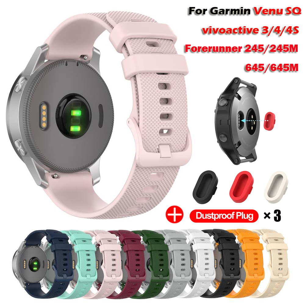 Garmin Venu/Venu SQ Vivoactive 3/4/4S 矽膠錶帶 Garmin Forerunner