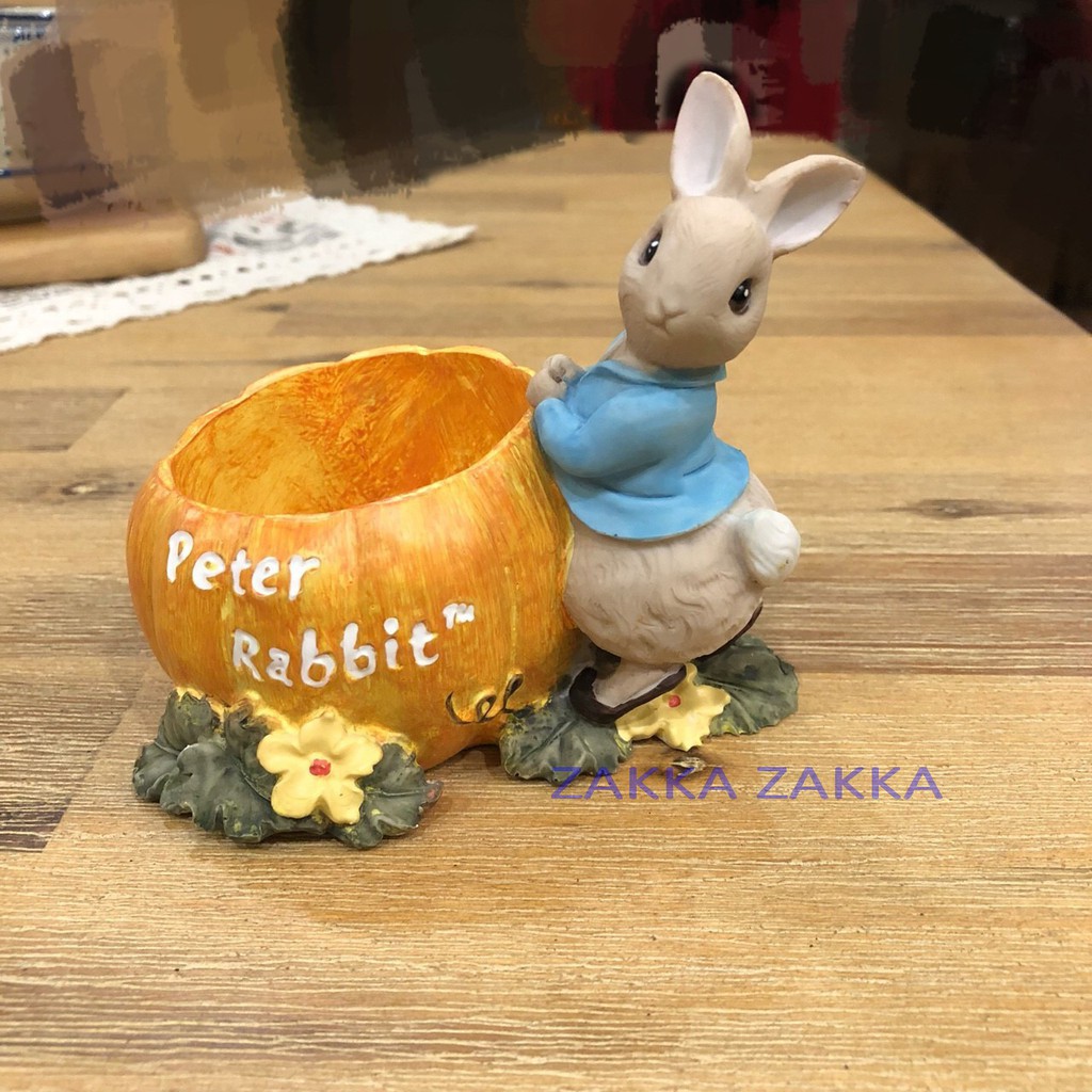 (永美小舖) Peter Rabbit 比得兔 彼得兔 比得兔南瓜名片座 彼得兔名片座 櫃台 店面 前台 裝飾品