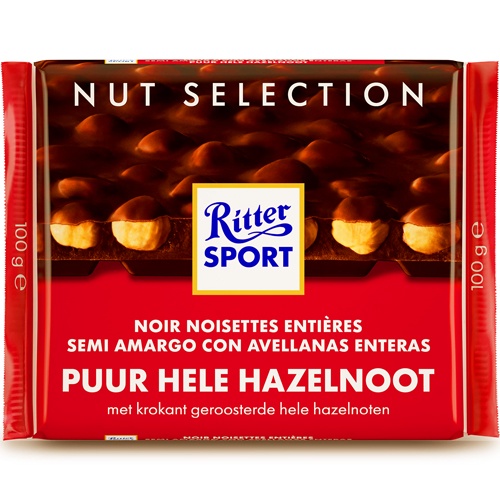 🤍PINC PINC🤍 荷蘭國際版 德國 Ritter Sport 力特 律動 黑巧克力榛果 巧克力 100g