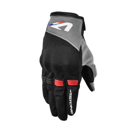 ASTONE - KA21  黑 / 灰 夏季 透氣 觸控 防曬 矽膠感軟質護具 短版機車手套