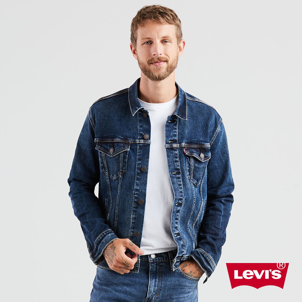 Levis 男款牛仔外套 Type3經典修身版型 深藍水洗 彈性布料 熱賣單品72334 0322 蝦皮購物