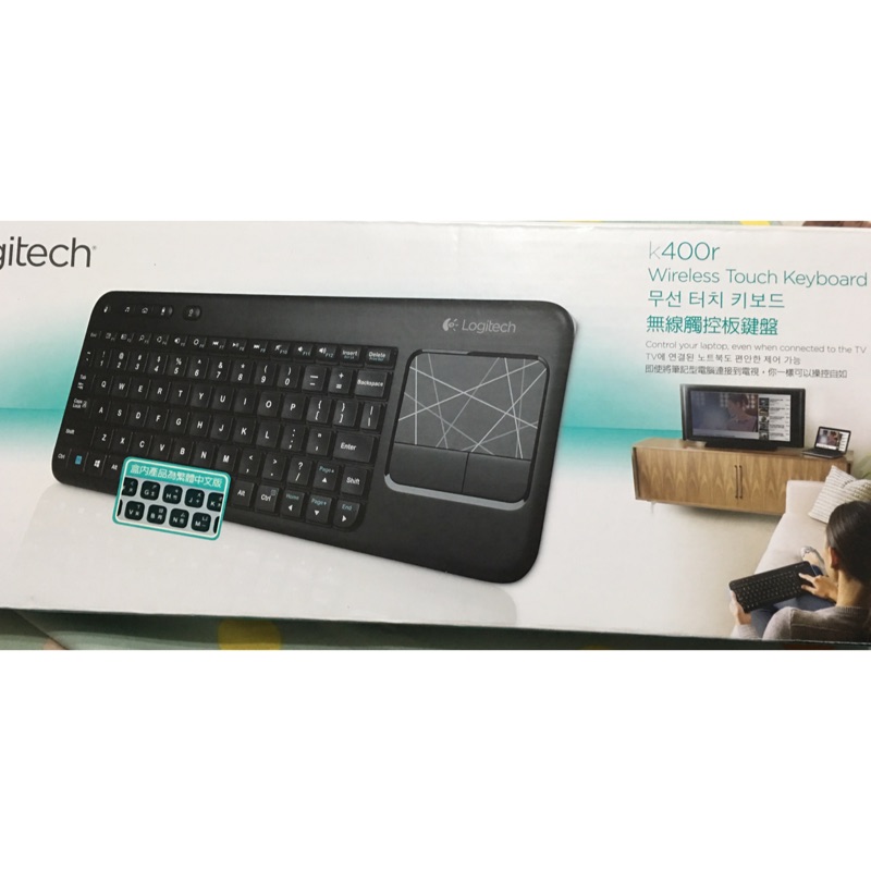 Logitech 羅技無線觸控板鍵盤  k400r