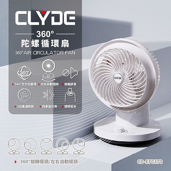 CLYDE克萊得-360°陀螺循環立扇