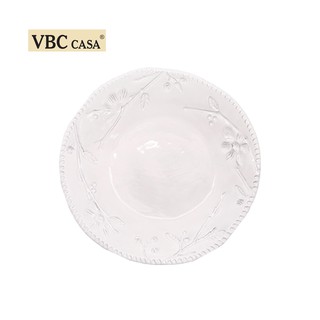 義大利 VBC casa │ 純白花朵系列 23 cm 湯盤