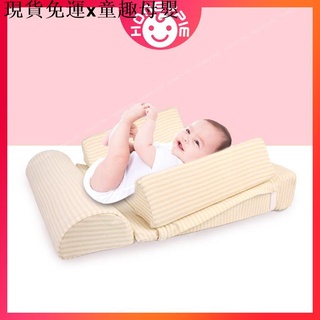 {現貨免運}童趣母嬰用品【蜜糖派】嬰兒防吐奶枕 斜坡枕 側睡枕 餵奶枕 防嗆奶斜坡墊 哺乳床墊 三角墊 記憶棉 託臀防滑