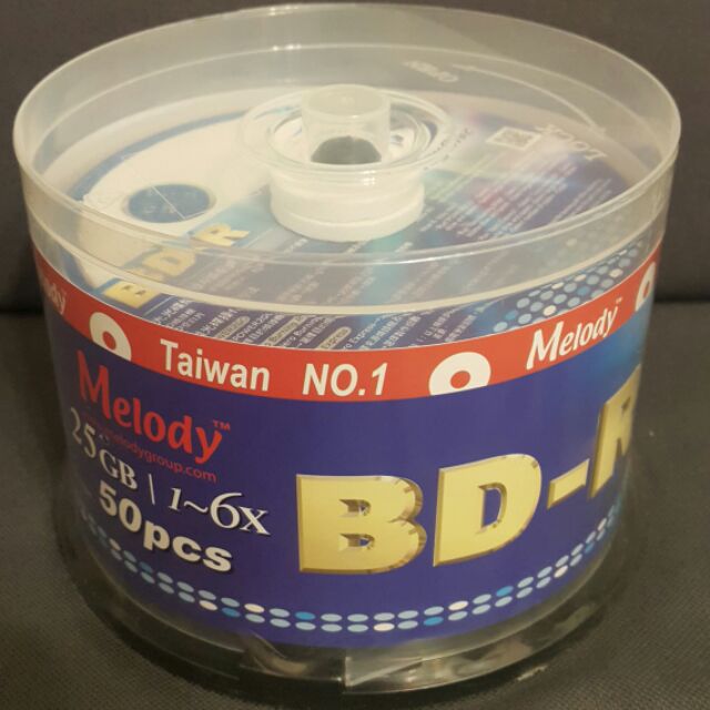 Melody 6X BD-R 25GB 藍光燒錄片（50pcs）