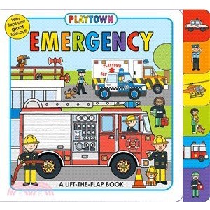 『Playtown:Emergency』－a Lift-the Flap Book (硬頁翻翻書)