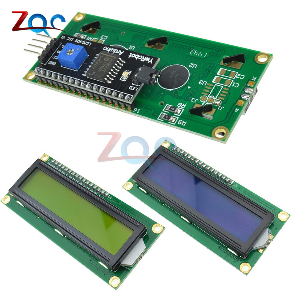 Iic / I2C 1602 LCD 顯示模塊 LCD-1602 I2C 藍黃色背光顯示 5V 用於 Arduino R