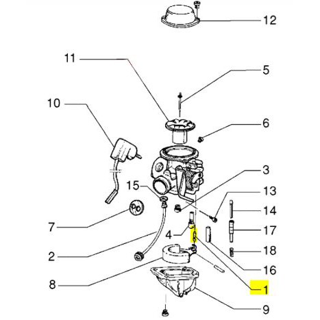 VESPA ET8化油器 油針 浮筒 風門