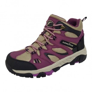 【鞋印良品】GOOD YEAR 固特異 高筒 靜態防水 登山運動鞋 登山健走鞋 郊山鞋 GAWO02527 紫 女款
