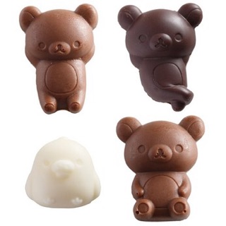 日本貝印懶熊拉拉熊悠閒系列多款造型烘培耐熱矽膠巧克力模具