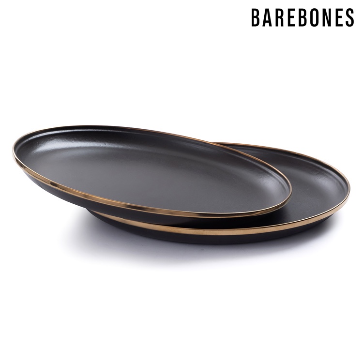 Barebones CKW-341 琺瑯盤組 / 炭灰【兩入一組】 (盤子 餐盤 備料盤 餐具)