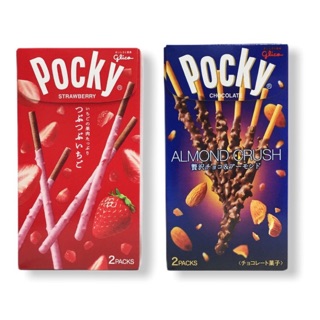 glico pocky 杏仁脆粒巧克力棒 / 草莓果肉巧克力棒 99元/盒