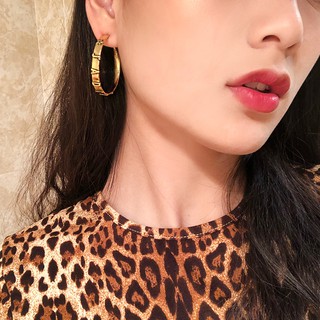 現貨 復古質感 字母耳環 歐美 極簡主義 大圈耳環 復古 圓形 圓圈 嬉皮 龐克 百搭 針式耳環 珍珠 雙圈純銀 耳環