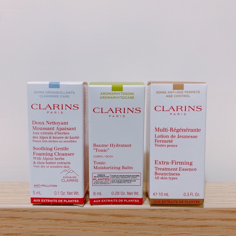 克蘭詩 clarins 阿爾卑斯純淨潔顏乳-舒緩/煥顏緊緻彈力精華露-檸檬百里香/