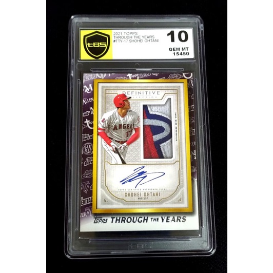 2021-TOPPS 天使隊大谷翔平印刷簽名球衣鑑定卡（送大谷翔平2021年度MVP