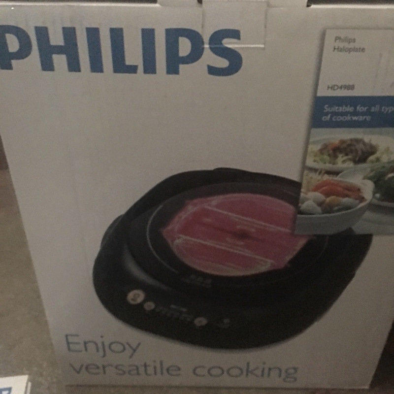 二手 Philips黑晶爐附贈不沾烤盤