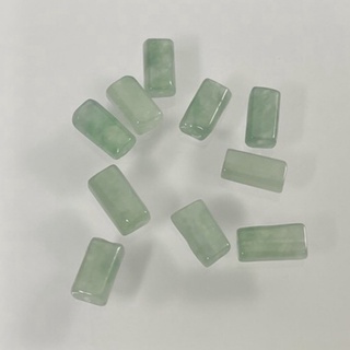 採禪水晶翡翠客製化手作坊-天然翡翠A貨- A164-方形珠/方形珠/單顆（5.4*3.2*9.9) /緬甸翡翠/DIY