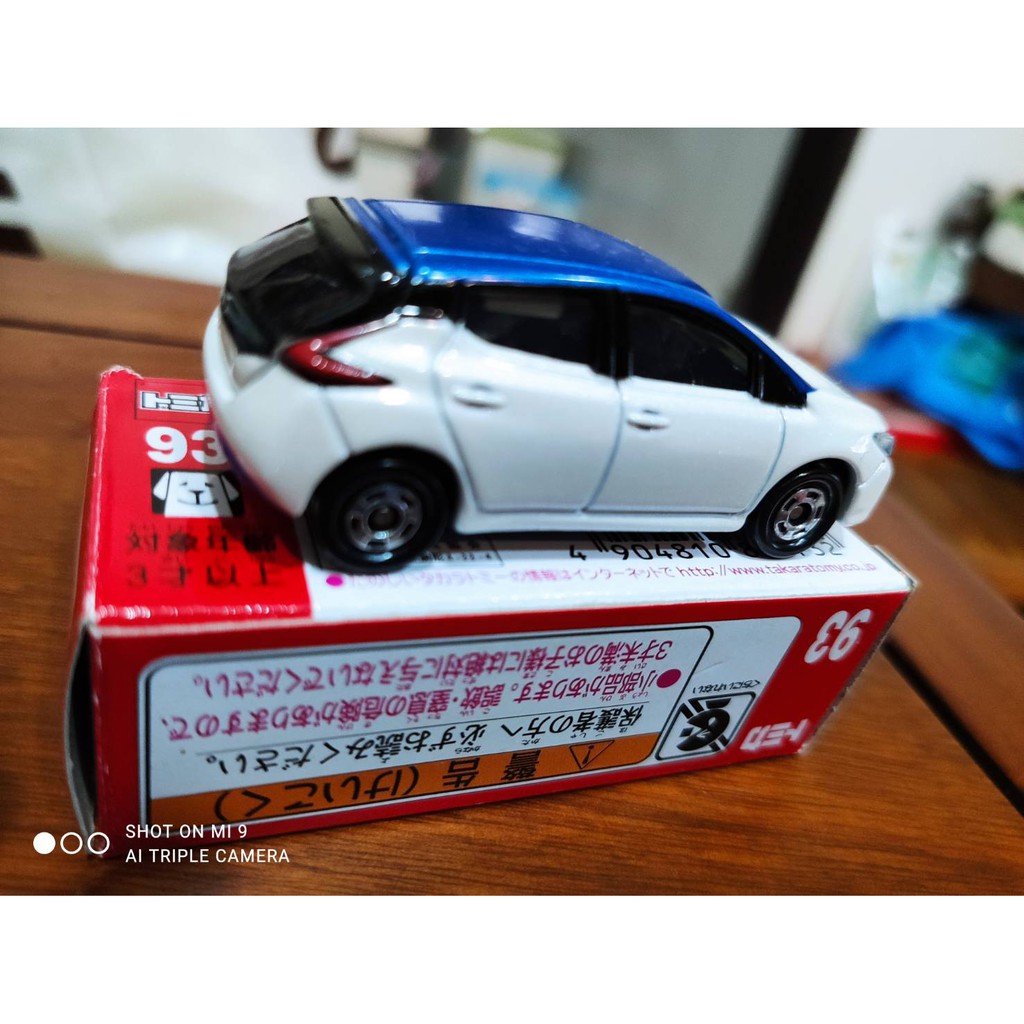 Miniature Tomica Nissan Leaf Blanche - Échelle 1/68, Diecast, Neuve (édition Non Marché)