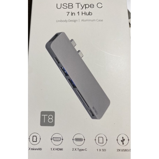 【二手極新】【買到賺到】WIWU USB Type C 7 in 1 Hub for MacBook （含運）