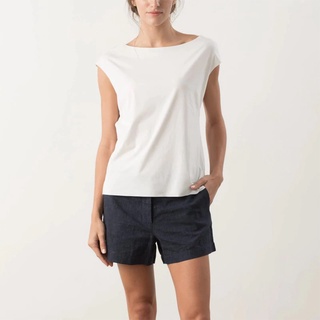 Tani 女性 無痕 船領短袖 T恤 （79842）