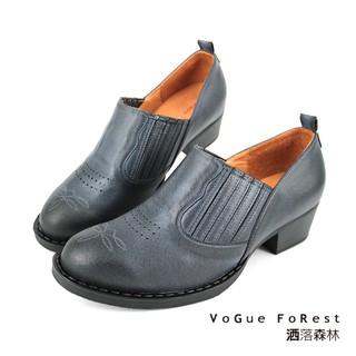 【VoGue FoRest】女 / MIT真皮牛津跟鞋-24218550 - 藍 / 原價 2780元