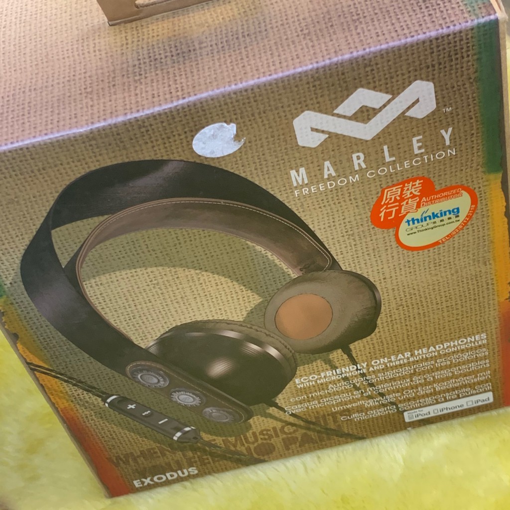 限量特價 含稅含運 視聽影訊 頭戴式耳機麥克風 木製三鍵式MARLEY EAR-MAR-FH003HA 超重低音