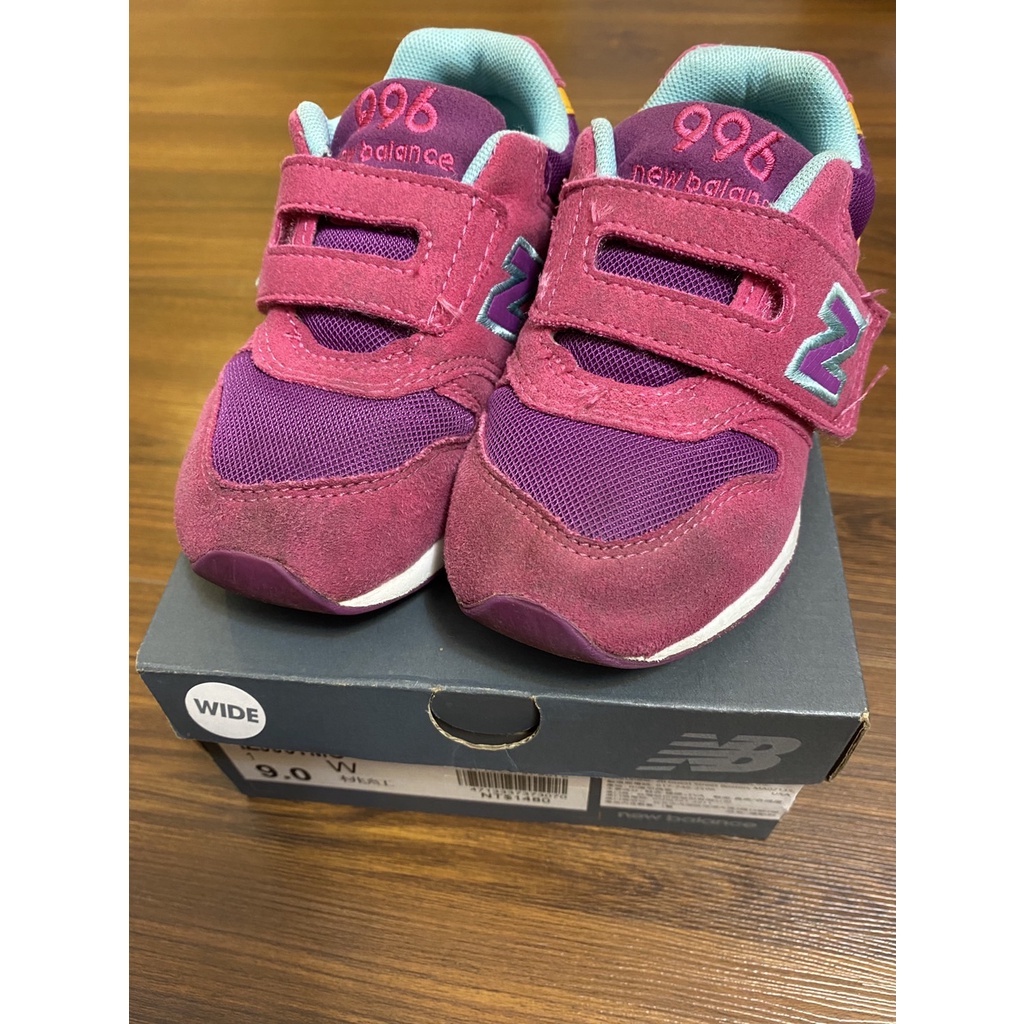 二手 童鞋 正版new balance NB 996 桃紅15cm 女童鞋 運動鞋