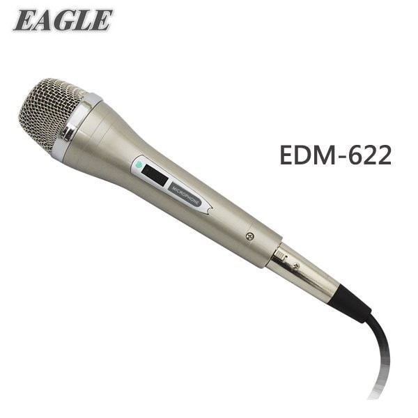 台灣麥克風銷售第一 有線MIC【EAGLE】專業級高靈敏度有線麥克風(EDM-622)商務會議演講賣場銷售唱歌團聚KTV