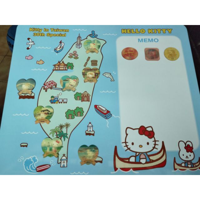 統一超商7-11~Hello Kitty30週年紀念遊磁鐵珍藏掛板