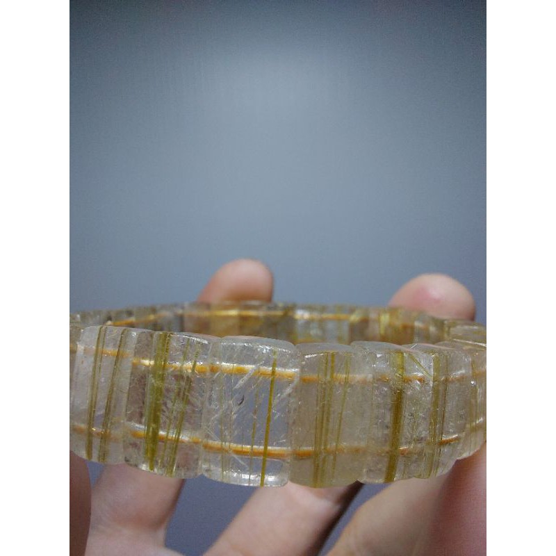 12mm 鈦晶手排 金髮晶 透體
