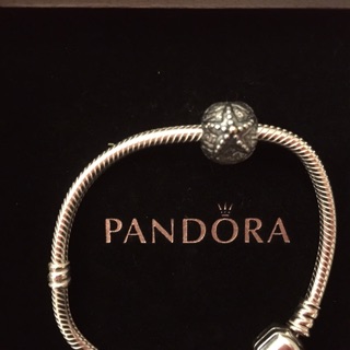 PANDORA 潘朵拉 海星 14k金 純銀 雙色 固定扣