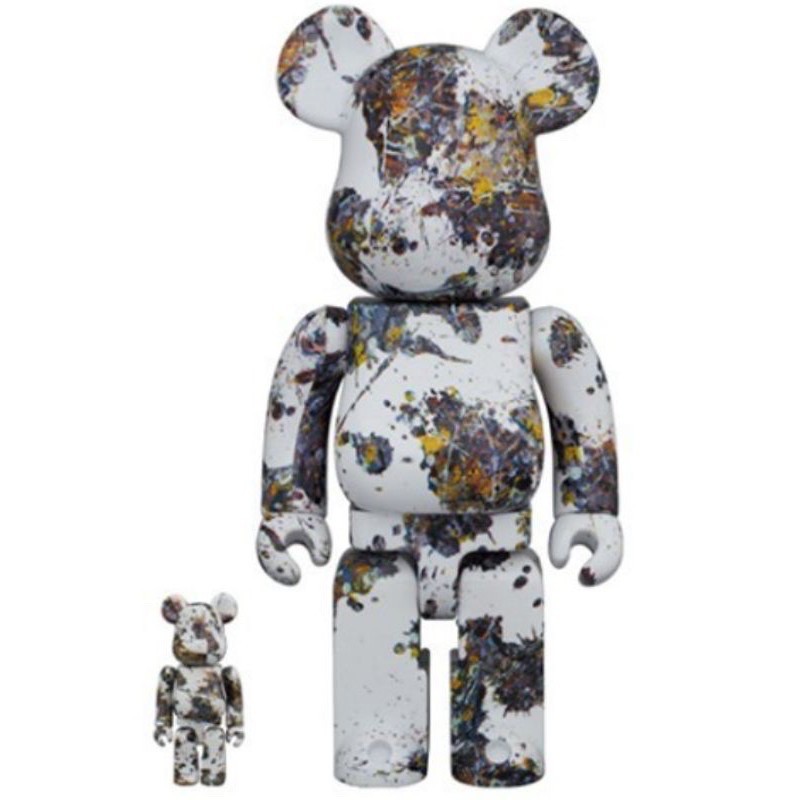 現貨在台，Be@rbrick bearbrick Jackson Pollock Splash 潑墨 400%+100%