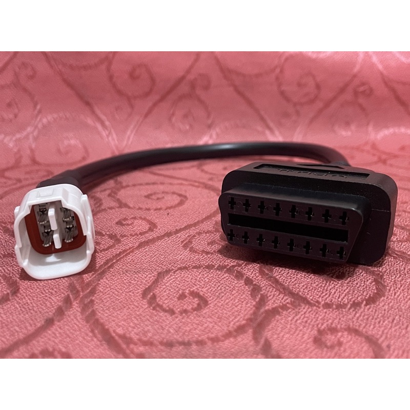 山葉Yamaha摩托車4pin ECU 電腦診斷線接頭，轉OBD，線是負責傳輸信號用，不含診斷器