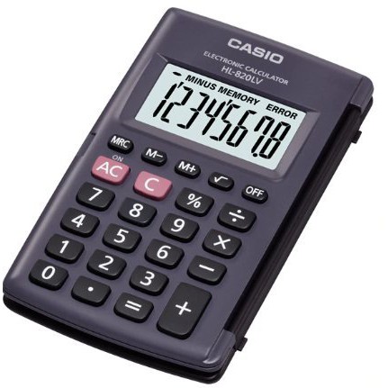 【天龜】CASIO 國家考試機型算機 8位數 外蓋設計 獨立記憶體 HL-820LV-BK