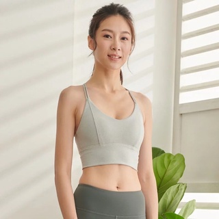 YOGA FLOW Alma Bra - 麻花短版上衣 - 銀灰白 Grey Light