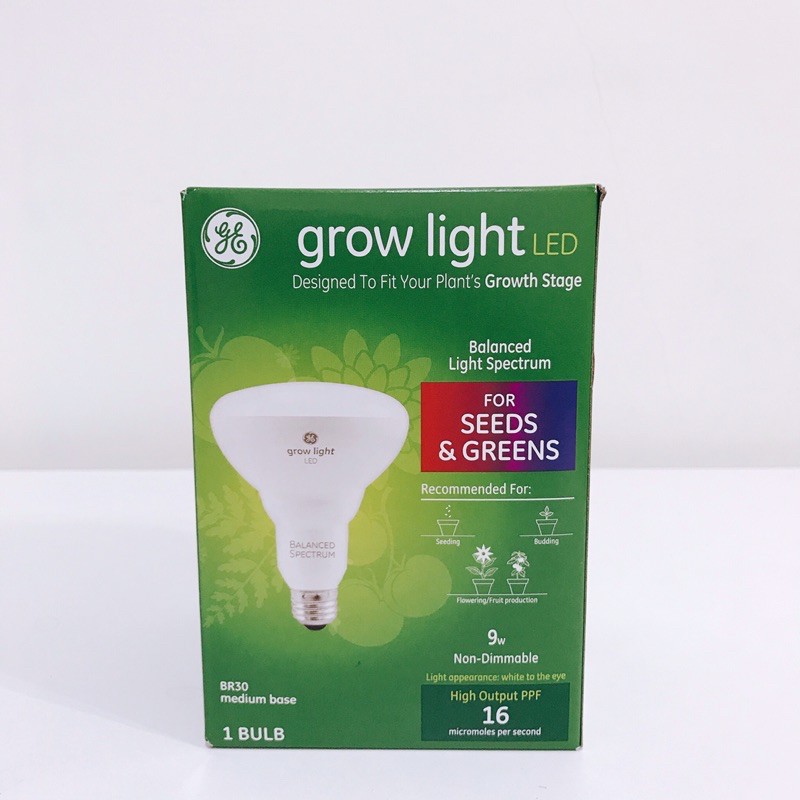 GE BR30 LED grow light 植物燈泡 9W全光譜生長燈 ［現貨］