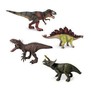 【Hi-toys】侏羅紀仿真可發聲恐龍模型套裝禮盒(霸王龍、暴龍、劍龍、三角龍)