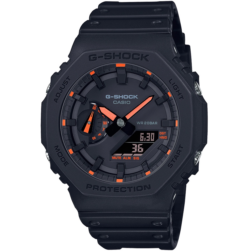 公司貨附發票｜CASIO 卡西歐 G-SHOCK 農家橡樹 八角雙顯錶 GA-2100-1A4