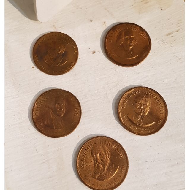 美國總統紀念幣五枚一組