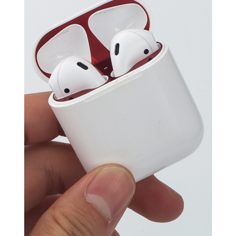 防塵貼保護金屬貼適用於AirPods1/2代 無線藍牙蘋果 耳機 防粉塵 防髒 金屬貼紙 充電盒