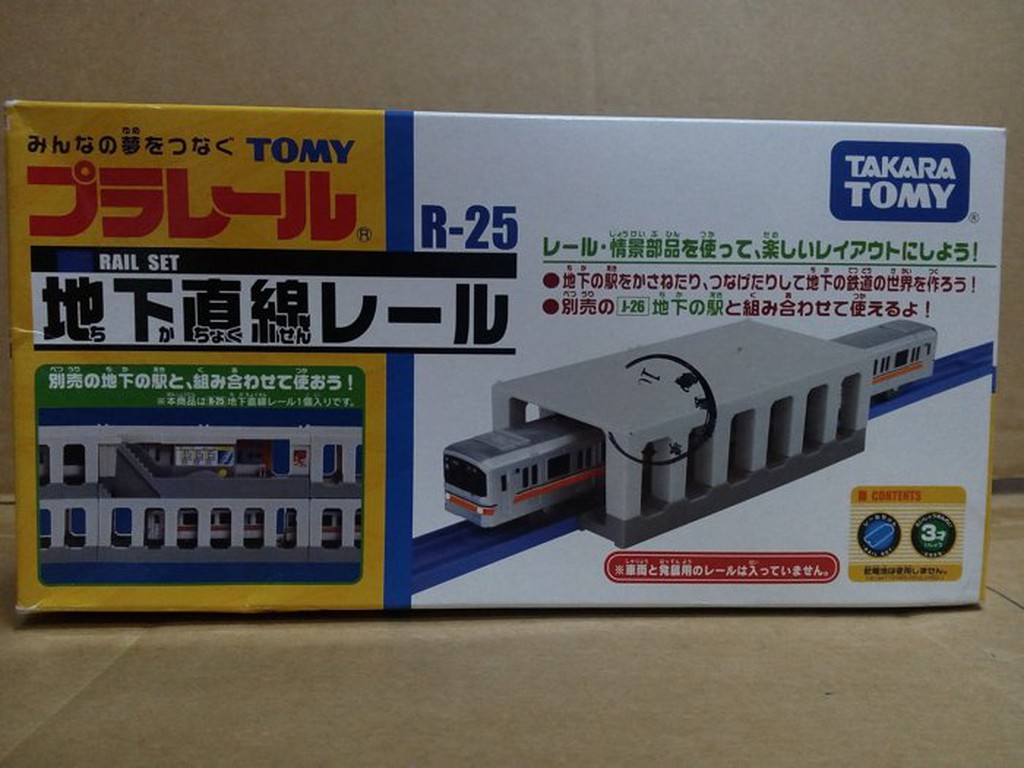 TOMY PLARAIL鐵路王國系列~火車配件 R-25 地鐵直軌