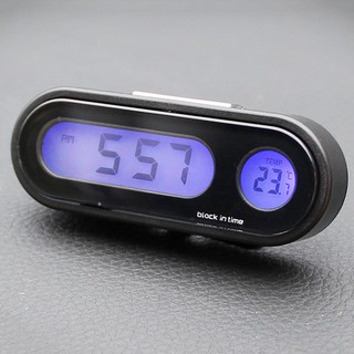 汽車電子時鐘+溫度計 LED數字顯示 儀表板時鐘 車載夜光車載電子鐘溫度計 多合一功能