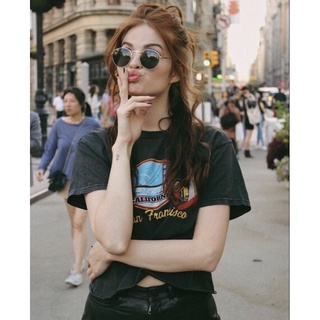 🧚‍♀️預購♡Brandy Melville 🇺🇸美國製純棉舊金山大橋刷舊短t San Francisco Top