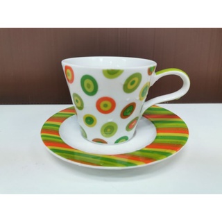 NIKO 日本瓷器/茶杯組/咖啡杯組/幾何圖形/PATRA/230cc